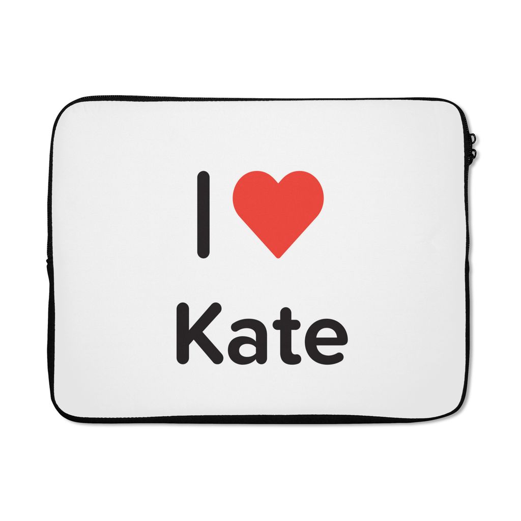 MuchoWow Laptop Hülle 17 Zoll Laptoptasche Ich liebe - Kate - Mädchen - Zipper - Schutzabdeckung