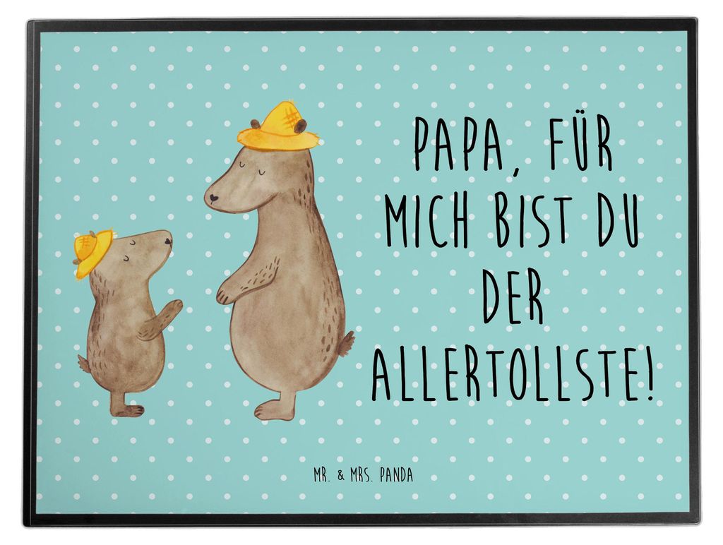Mr. & Mrs. Panda Tischunterlage Bären mit Hut - Türkis Produktbild 