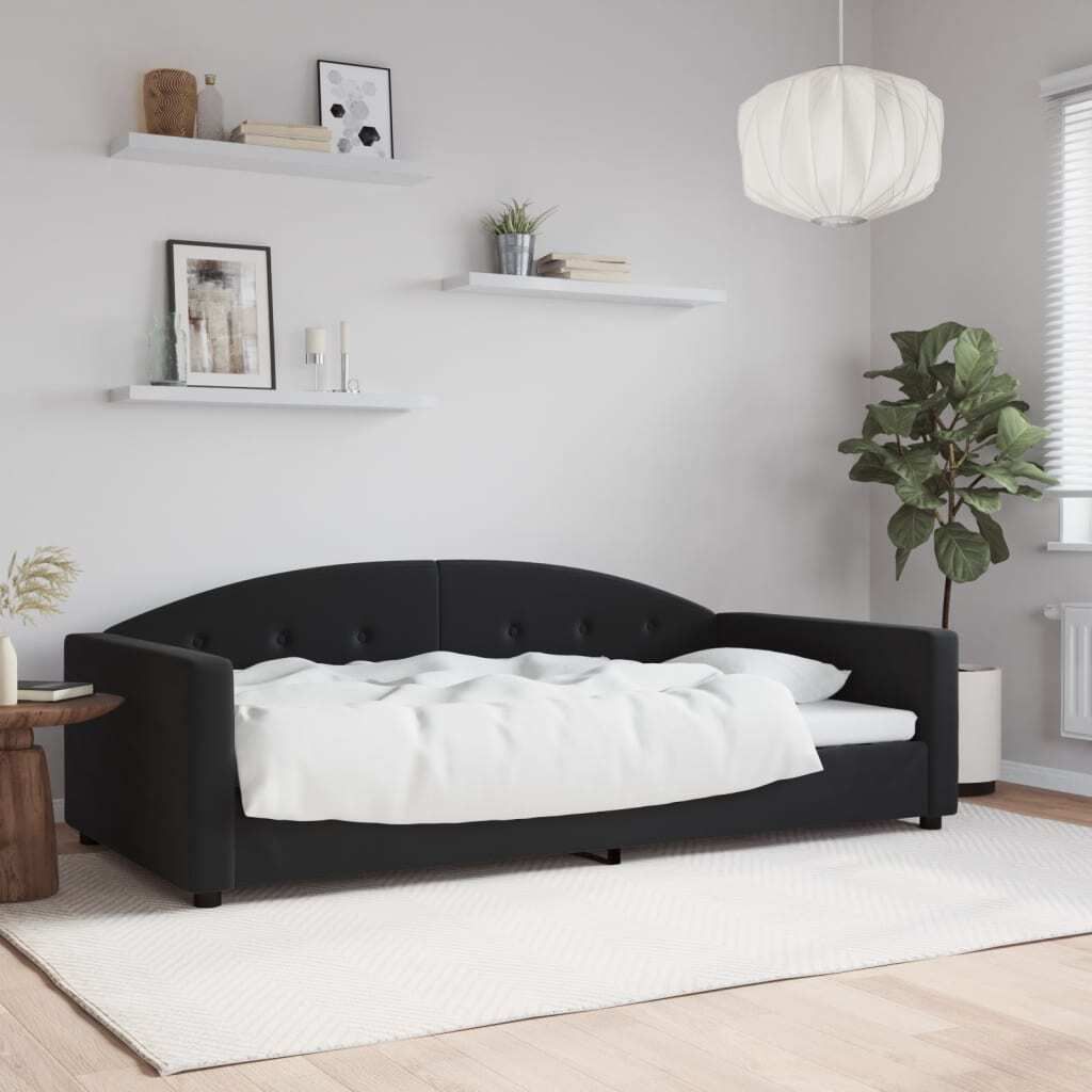 "2026 Promotion" Tagesbett Schwarz - 100x200 cm - Samt - Polsterbett CC21502