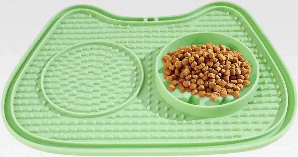 Langsamfütterer für Katzen,Anti-Verschlucken Interaktive Kleine Saugnapf Schüssel - Leckerli Spender Leckmatte Für Langsames Fressen,Für Joghu...