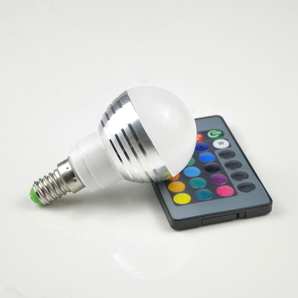3W E12 E14 LED RGB Birne Glühbirne Lampe Farbwechsel Dimmbar Licht Fernbedienung 