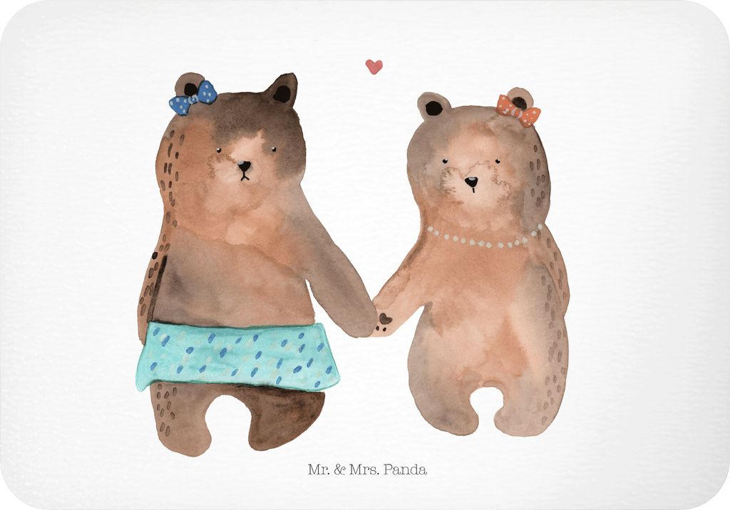 Mr. & Mrs. Panda Kühlschrankmagnet Bär Freundin - Weiß - Geschenk, Notizhalter, whiteboardmagnet, Teddy, Beste Freund Liebe Liebesbeweis Verlieb...