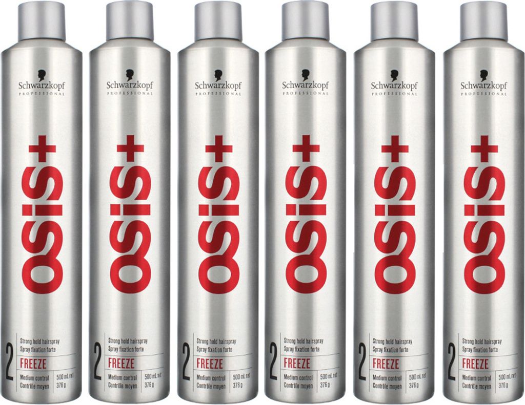 Schwarzkopf Osis Freeze Strong Hold Hairspray 6x500ml