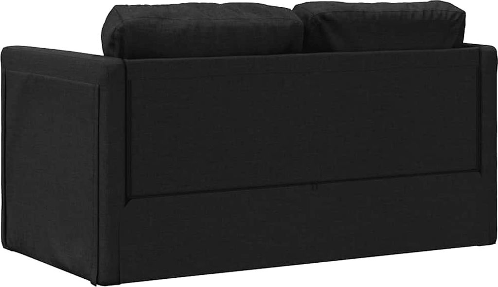 vidaXL Bodensofa mit Schlaffunktion Schwarz 112x174x55 cm Produktbild 4