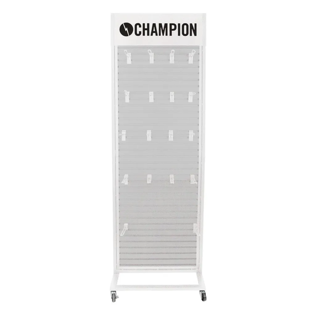 Support roulant métal blanc 600 mm ultra résistant avec roues pivotantes - 2