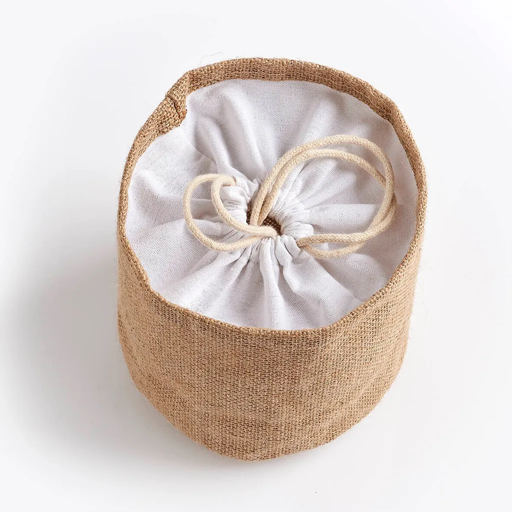 Sacchetto Rustico Juta e Cotone Ø 16 cm - Decorazione Cucina Provenzale