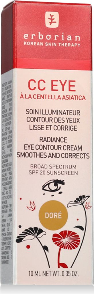 A product box for Erborian CC Eye Radiance Eye Contour Cream.