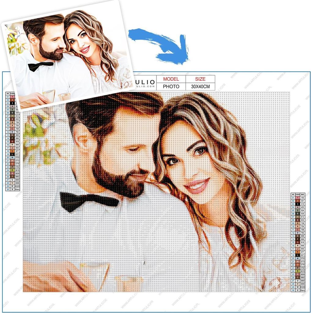 ARTULIO 5D Diamond Painting Eigenes Foto - 30x30 cm 5D Diamant Painting Bilder