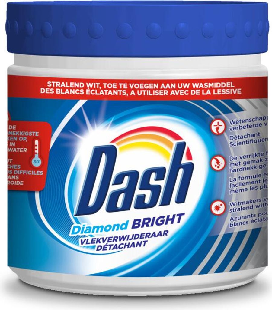 Dash - Diamond Bright - Fleckenentfernerpulver - Für weiße Wäsche - 500 g - 1 Stück