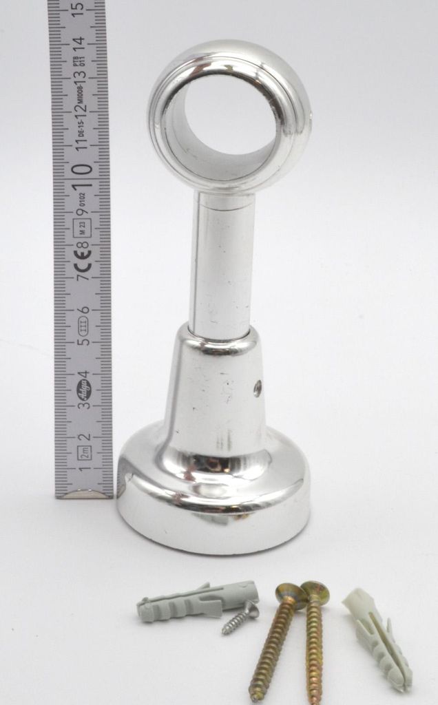 1x Wandträger Chrom für Stil Ø 28 mm Kunststoff 12 cm