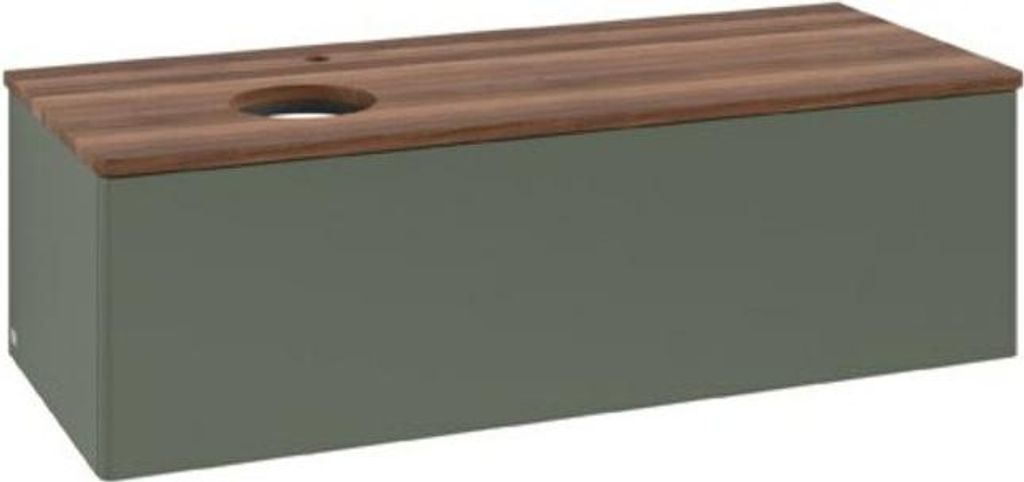 V&B Waschtischunterschrank ohne Frontstruktur Antao 120x36x50cm, HL, WBP w wa, le gre. m Lac