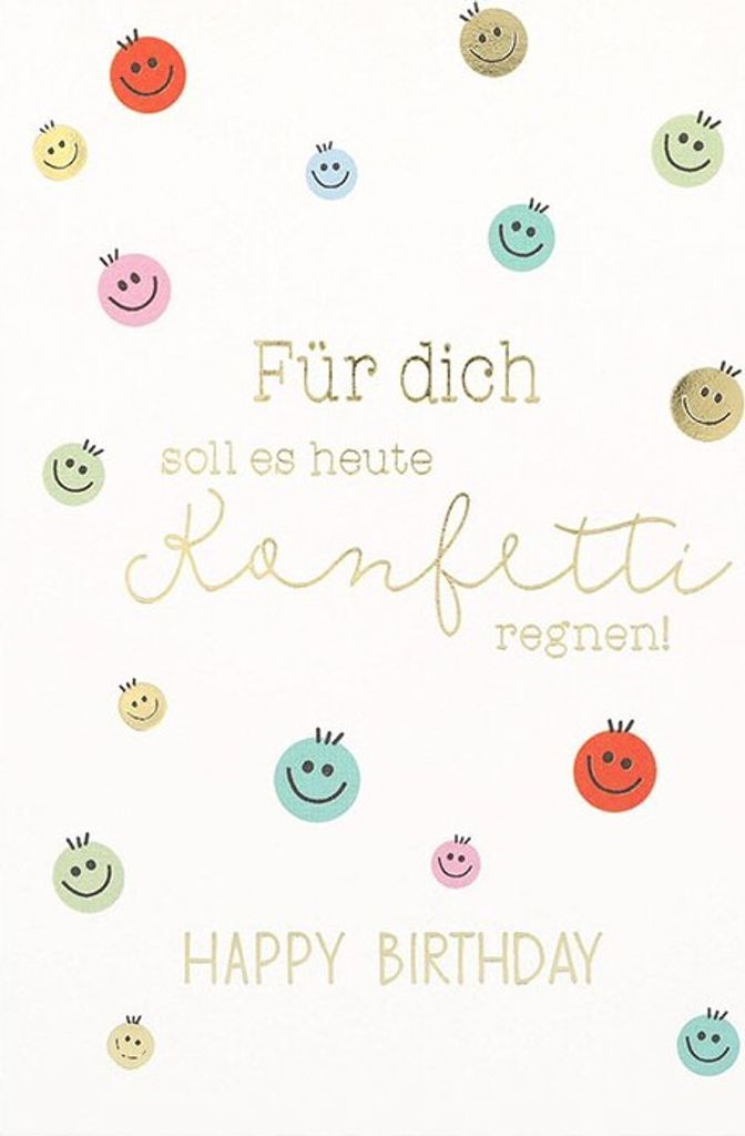 Klappkarte Hello you 7-Für dich soll es heute Konfetti regnen!