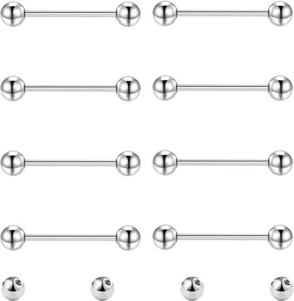 Tige de piercing Tongtepel pour langue et corps en acier inoxydable