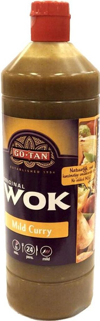 Go-Tan Original-Wok Soße mildes Curry 1 Liter