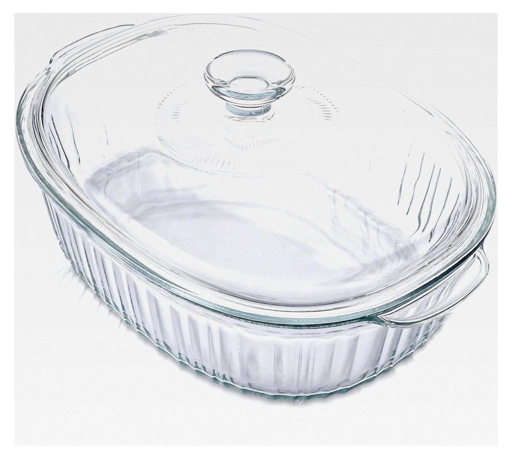 Auflaufform aus 2,8 l hitzebeständigem Glas mit Deckel