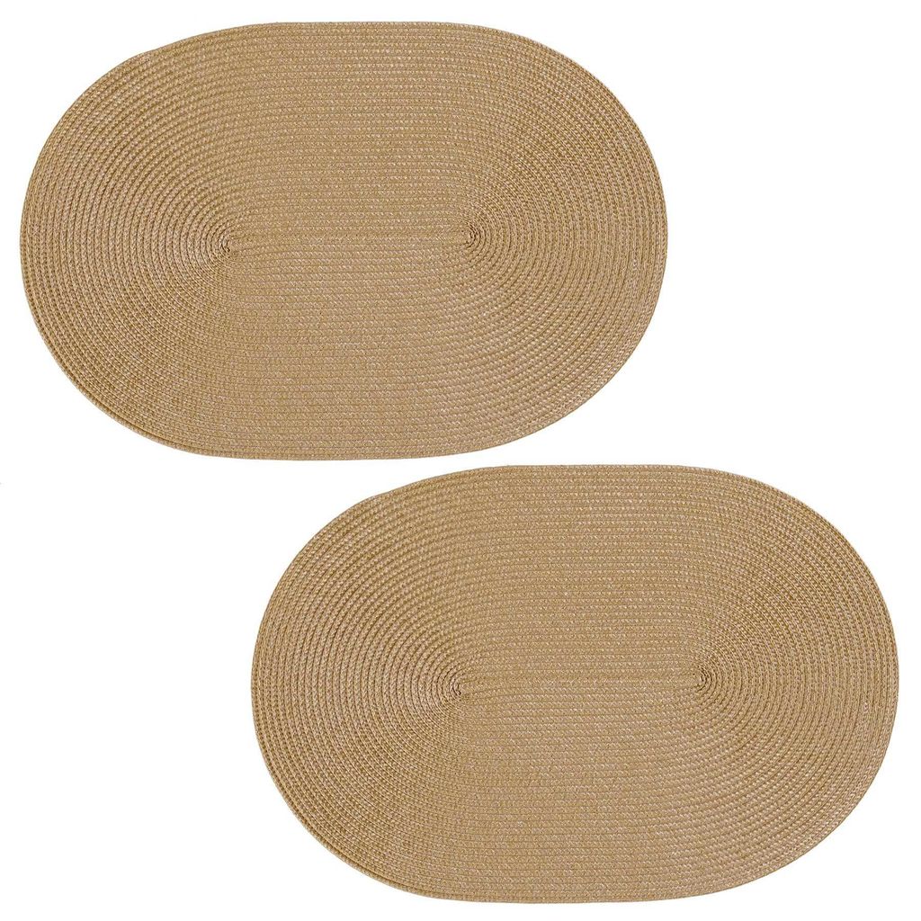 Platzset 2er Set Caramel oval ca. 45x30 cm Platzdeckchen Produktbild 