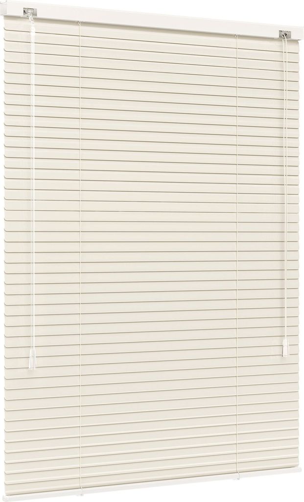 JALOUSIESCOUT LightLess Aluminium-Jalousie, 25 mm, verdunkelnd, 55 x 250 cm, beige matt ohne Bohren, für Fenster & Türen, blackout, Energieeffizi...