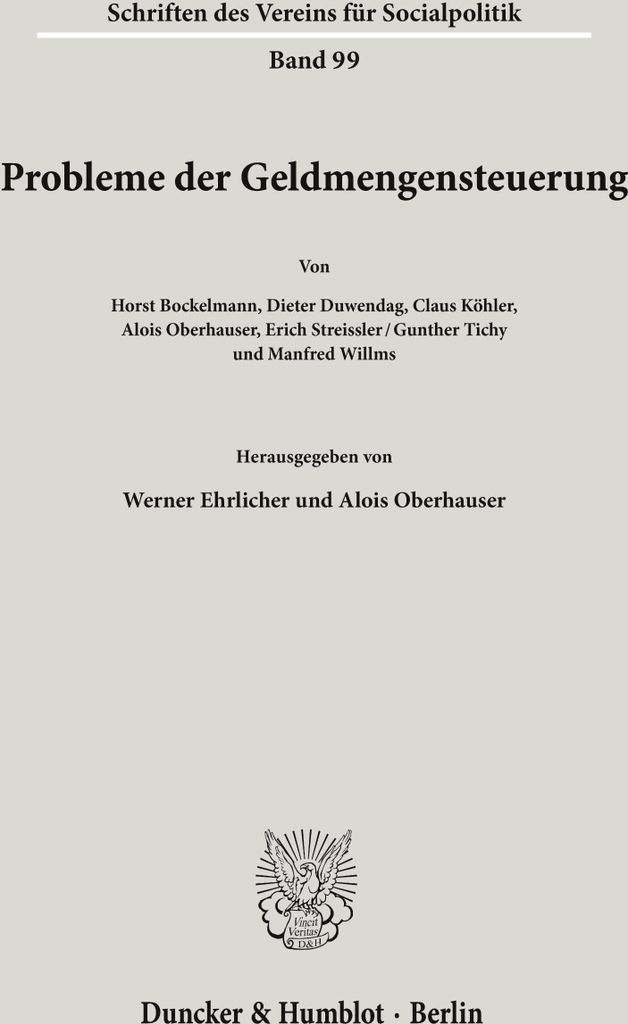 Probleme der Geldmengensteuerung.