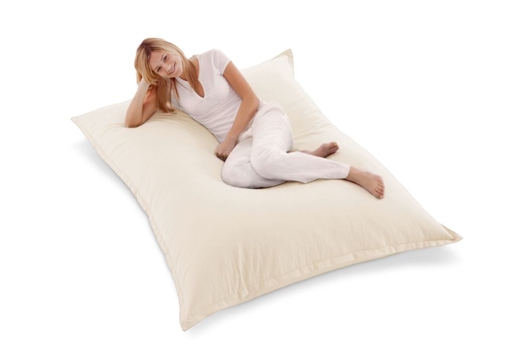 Smoothy Classic Baumwolle Sitzsack - Creme-Beige