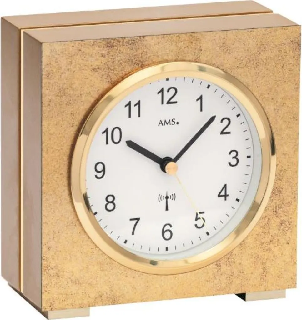 Horloge AMS 5153 Blanc silencieuse avec cadran à haute lisibilité