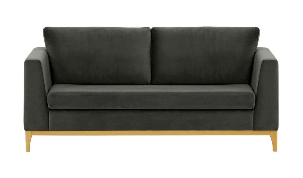 SLF24 - 2,5-Sitzer-Sofa Gosena Wood - anthrazit - Velluto 19