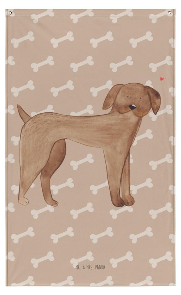 Mr. & Mrs. Panda Wandteppich Hund Dogge - Hundeglück - Geschenk, Hunde, Hängedeko, Gobelin, Tapestry, Wandbild, Sprüche, Deutsche, Herz, Wandbehang