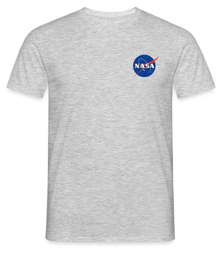 Spreadshirt NASA Klassisches Logo Als Brustlogo Männer T-Shirt, 3XL, Grau meliert