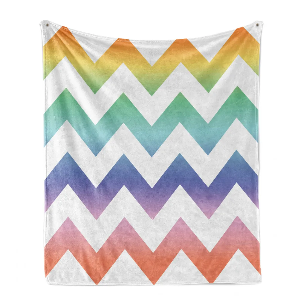 Coperta ABAKUHAUS Flanella Zigzag 125x175 cm | Morbida e Confortevole