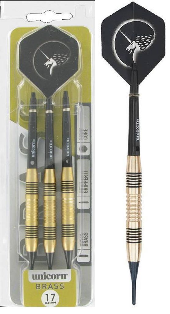 Unicorn Core Brass Soft Darts / 1 Satz / 17 Gr.