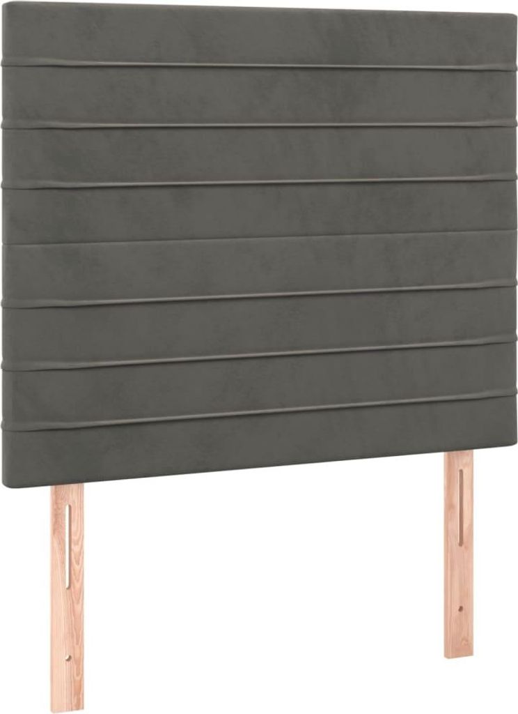 vidaXL Kopfteil Dunkelgrau 100 x 5 x 118/128 cm Samt