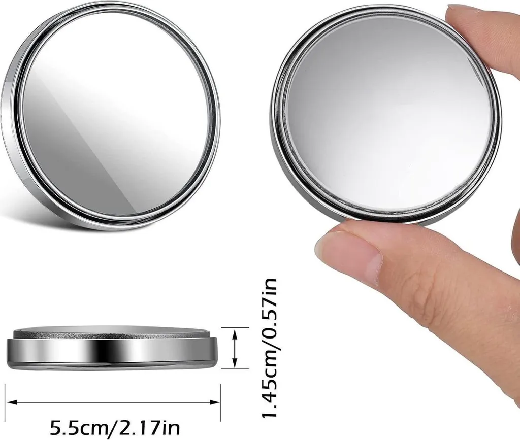 Rétroviseur angle mort universel pour auto avec miroir convexe 360° - 2