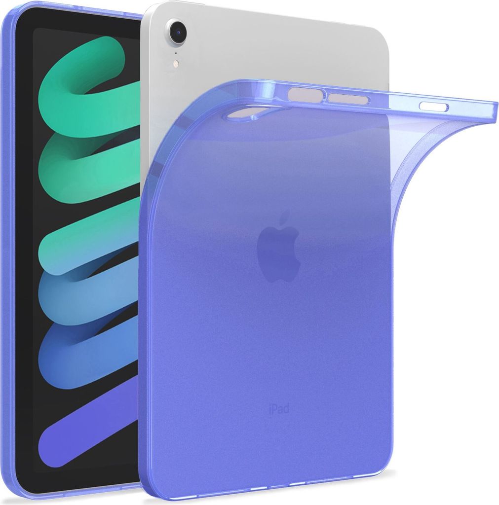 Hülle Kompatibel mit Apple iPad Air 4 (2020) - Transparent Silikon Cover Case Schutzhülle in Lila