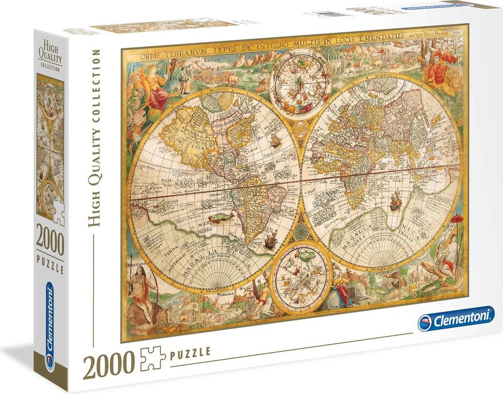 Clementoni - Puzzle 2000 elementów Mapy Starożytności - Immagine del prodotto 