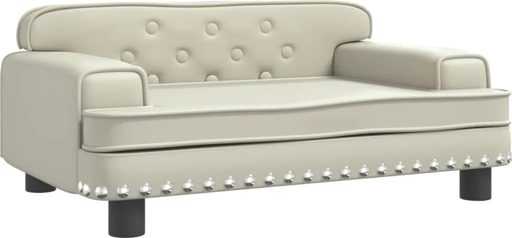 Letto Igienico per Cani 70x45cm in Similpelle Crema - Anti-Acaro