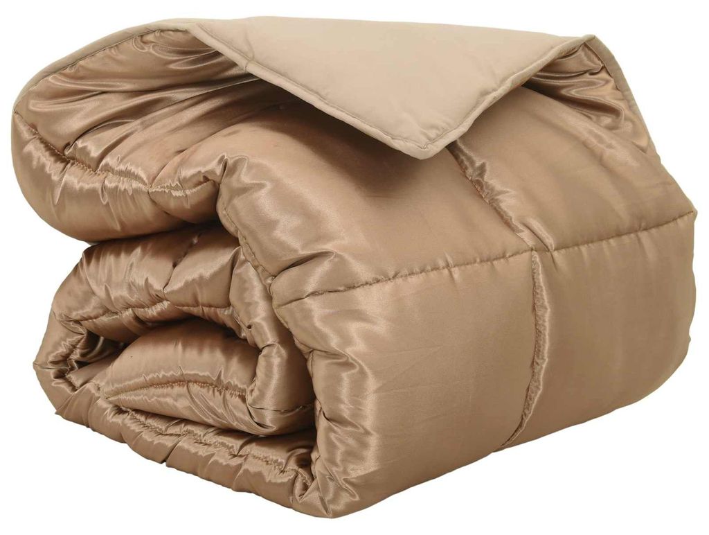 vidaXL Winterbettdecke Gold 200 x 220 cm Satin und Mikrofaser