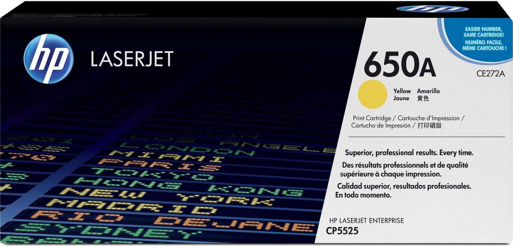HP Cartridge No 650A HP650A HP 650A Yellow Gelb (CE272A) Produktbild 