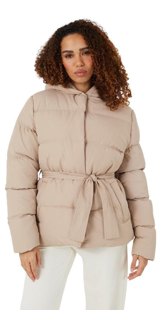 Brave Soul - Kapuzenjacke für Damen, Wattiert WH312 (42 DE) (Steinfarben)
