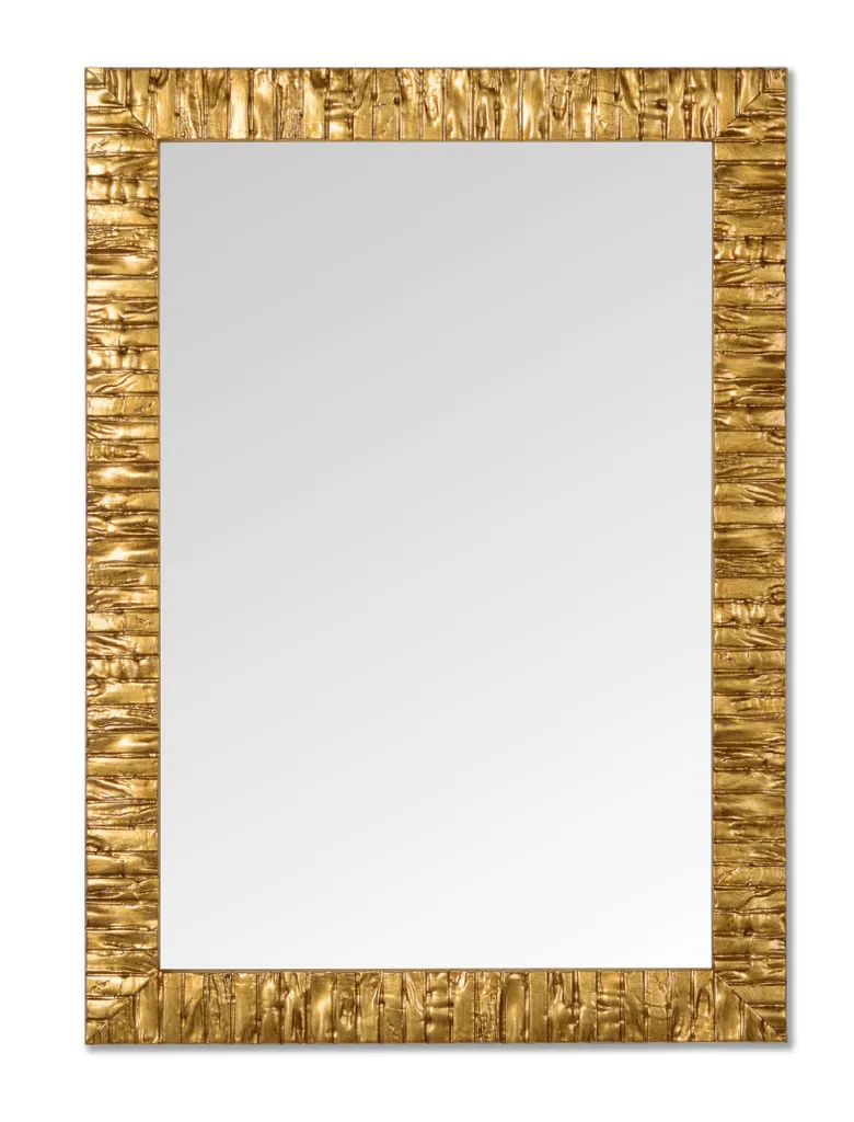 Specchiera da Muro MO.WA 50x70 Oro Antico Legno - Offerta Artigianale