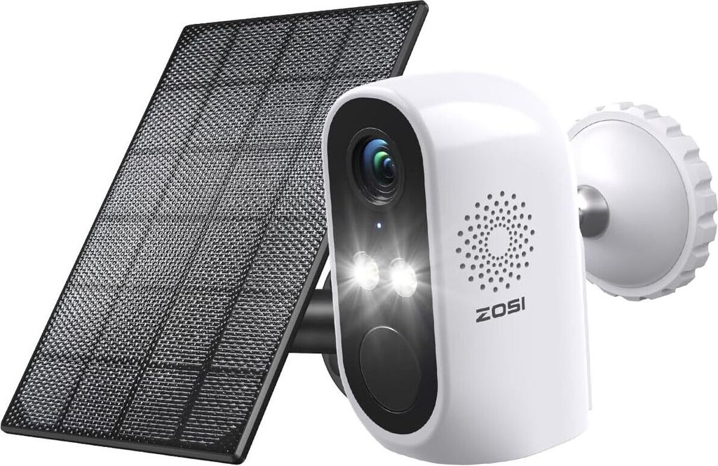 ZOSI Akku Überwachungskamera mit Solarpanel, 2K Kabellos IP Kamera Überwachung