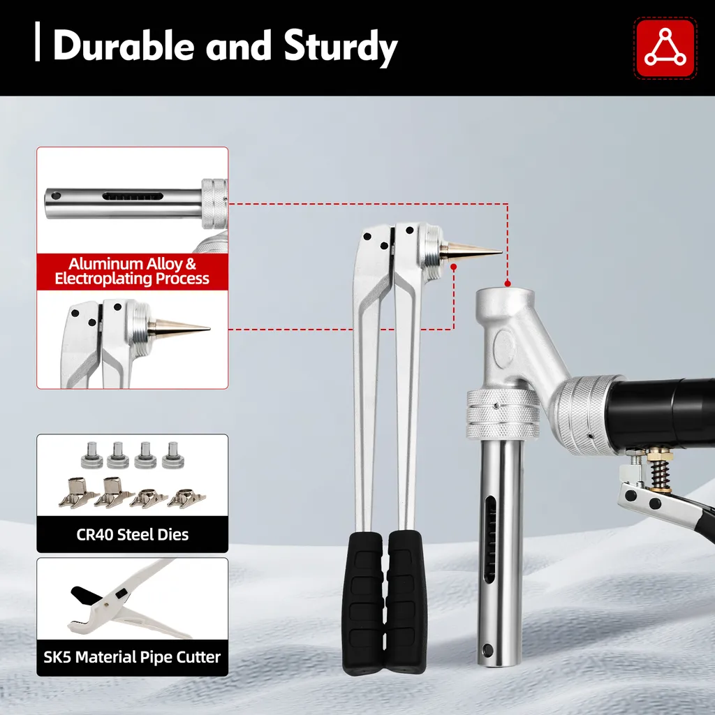 Pince à sertir hydraulique pour raccords à glissement 16 à 32 mm