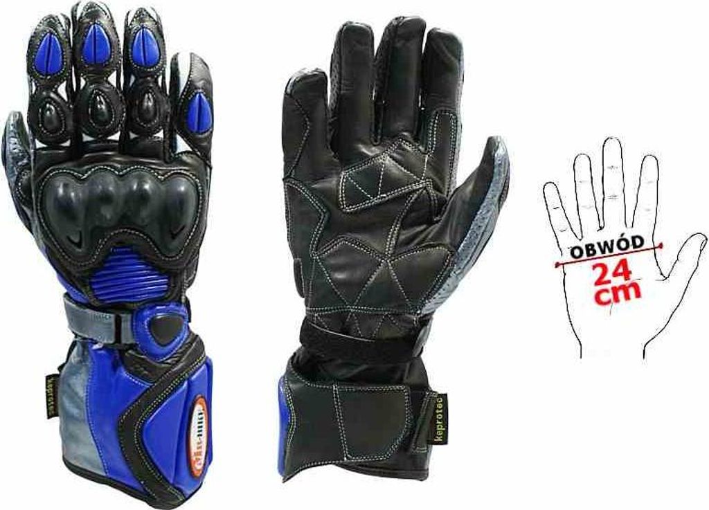 Handschuhe Art-1666 Blau Xl