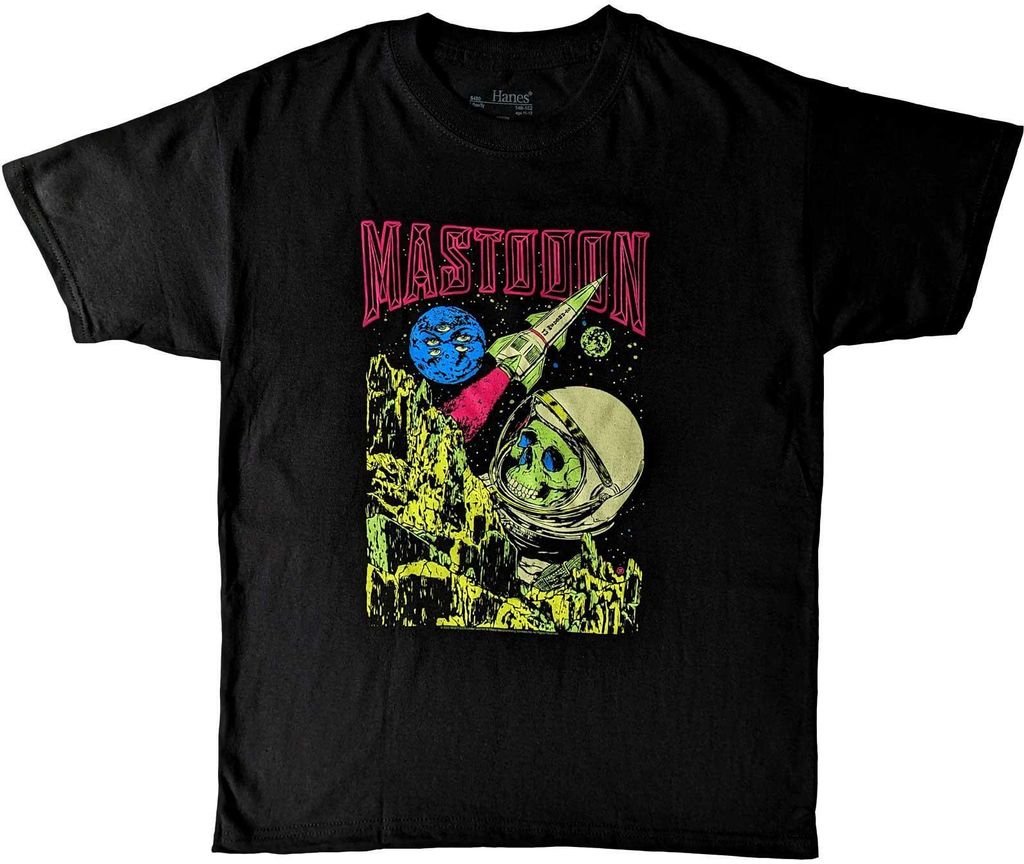 Mastodon - "Space Colorization" T-Shirt für Kinder RO8864 (146-152) (Schwarz)