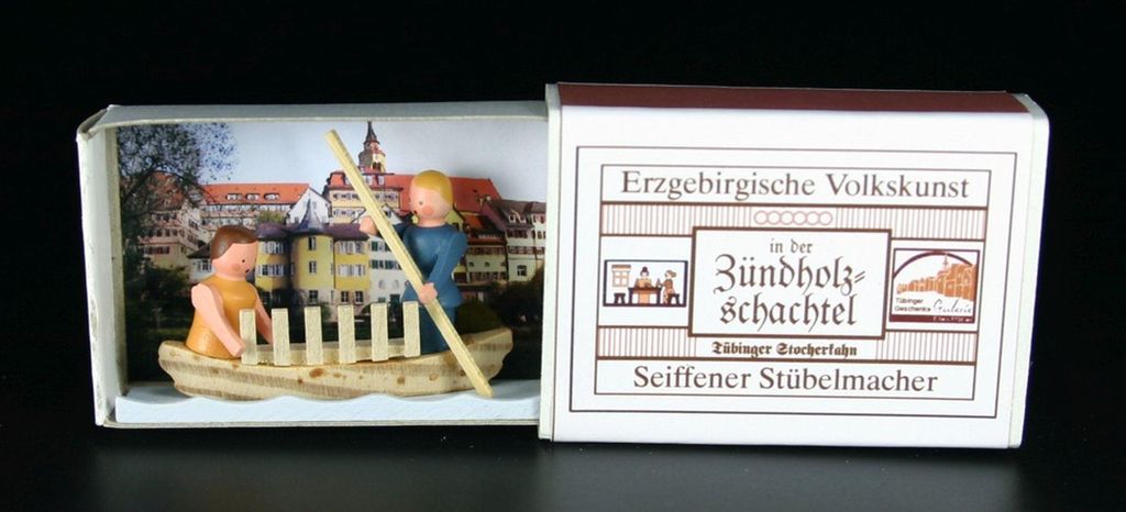 Miniaturzündholzschachtel Stocherkahn BxH 5x4 cm NEU