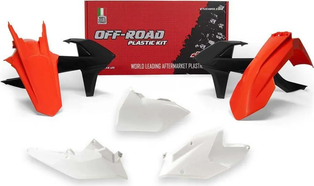 Kit Plastique KTM 2018 RACETECH Flexible et Résistant Rouge et Noir