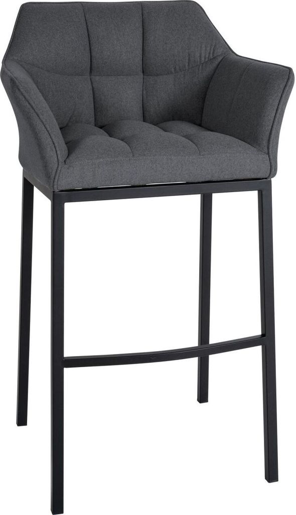 Barhocker Damaso B Filz mit 4-Fuß Gestell grau Produktbild 