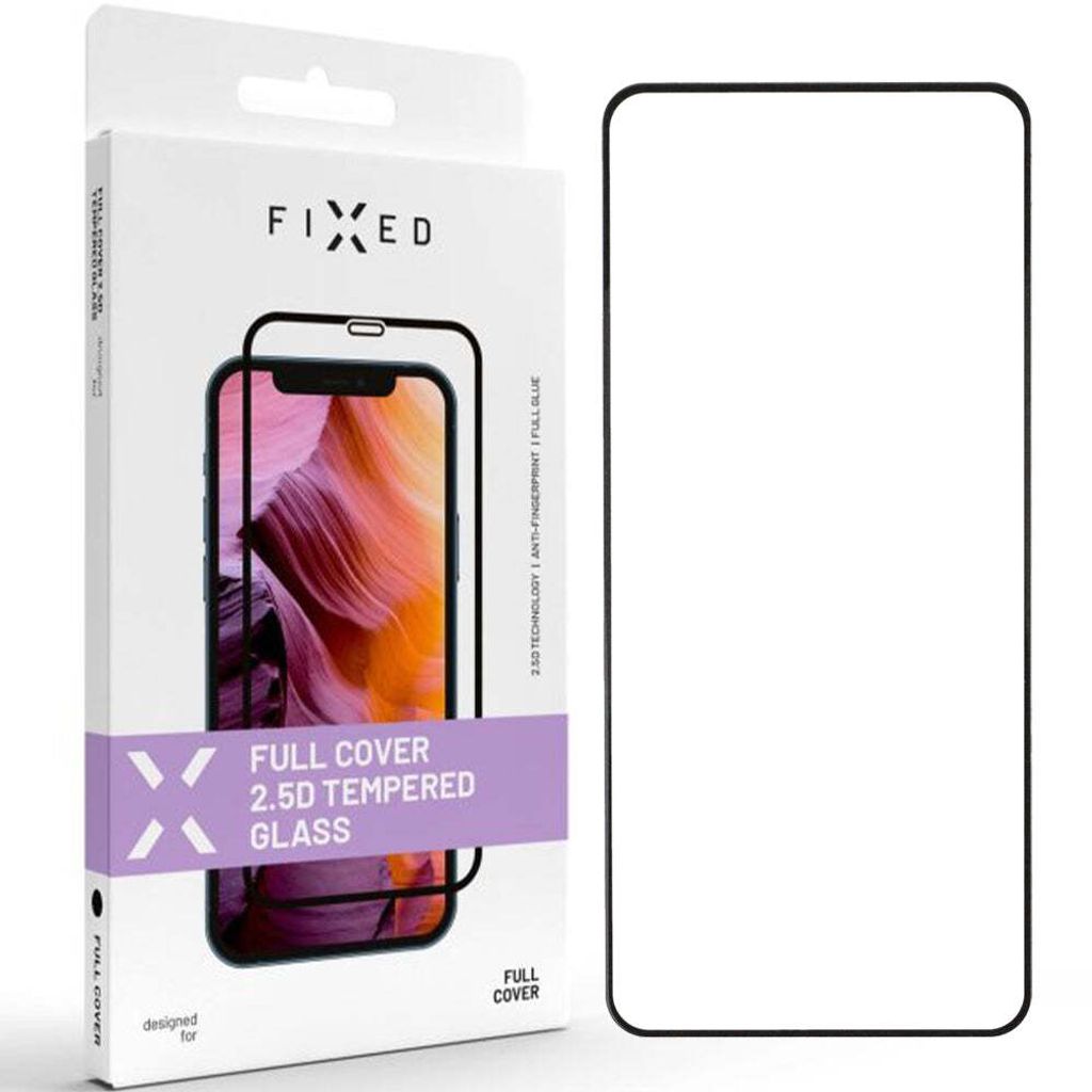 Hartglas für Infinix Hot 40i, Fixed Full Cover 2.5D Tempered Glass, mit Schwarzen Rahmen