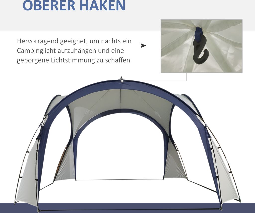 Sunny Garden Pavillon, wetterfest mit Fiberglas + Polyester Produktbild 4