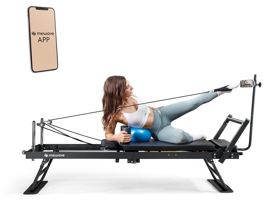 Mewave Pilates Reformer Pro Schwarz