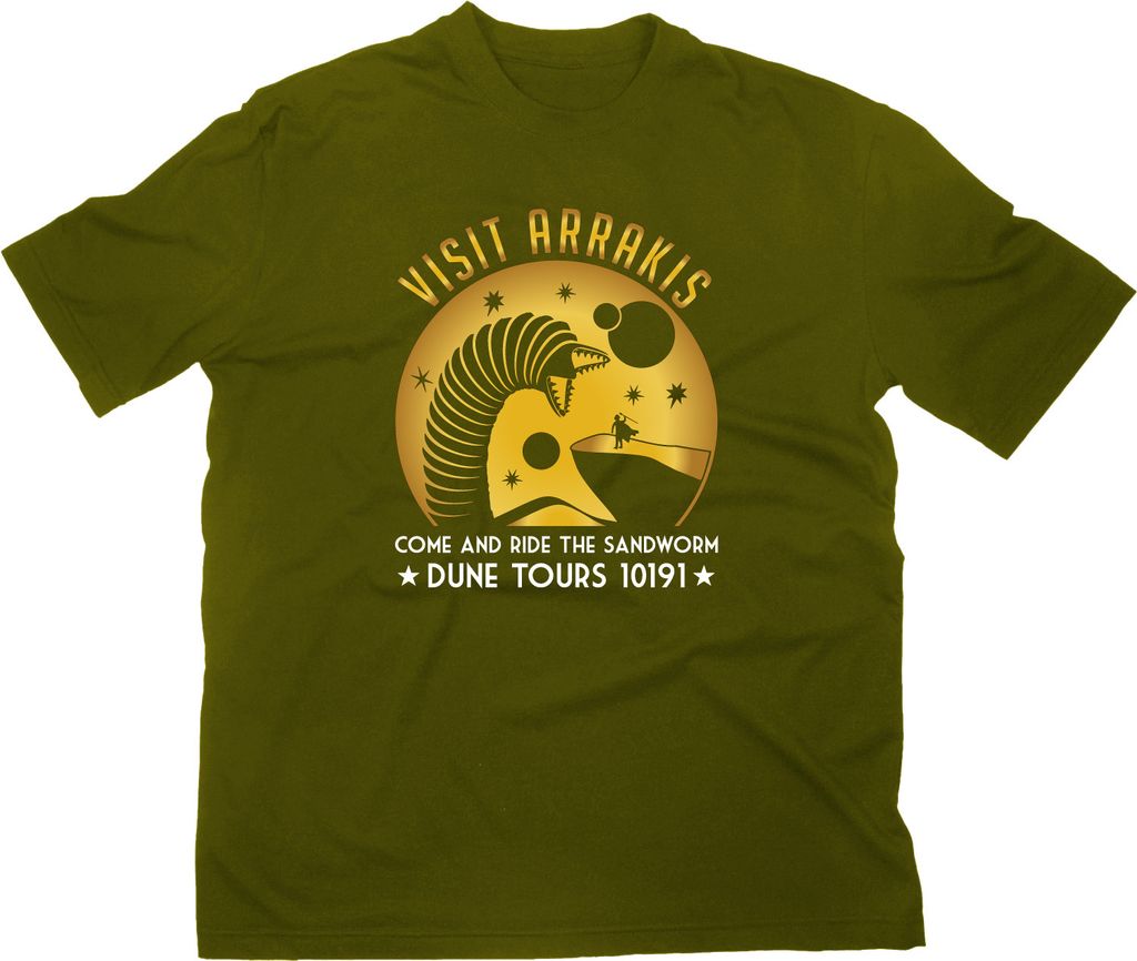 Styletex23 T-Shirt Visit Arrakis Fan, oliv, XL