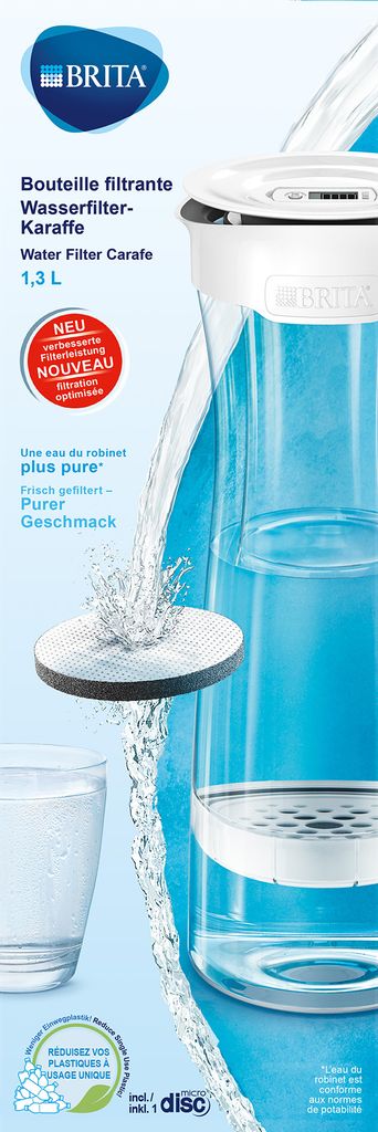 BRITA Wasserfilter-Karaffe weiß-grau Wasserfilter